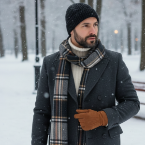 makar – guanti in pelle cuoio foderati in lana (nappa e camoscio)